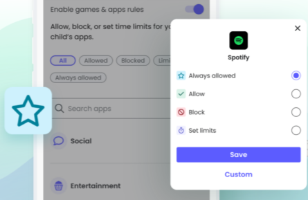 Qustodio Always Allowed Apps